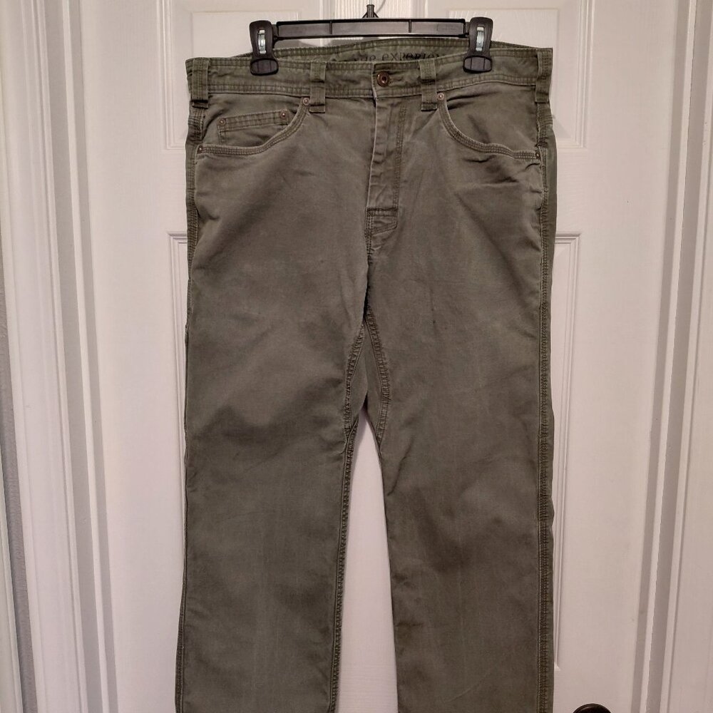 Men's Prana Green Gray Cotton Cargo Pants